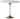Modern Project Grade Bistro Table with Marble Top Metal Base