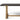 Solid Wood Rectangular Dining Table with Cast Metal Tapered Stanchions